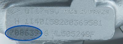 Plaque constructeur turbo &eacute;change standard garrett