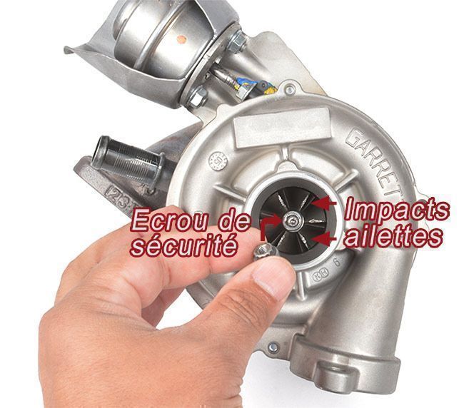 Perte de l'&eacute;crou de s&eacute;curit&eacute; et impact sur les aillettes du turbo 1.6 HDI