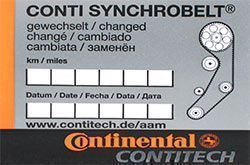 Autocolant courroie contitech sticker continental-contitech