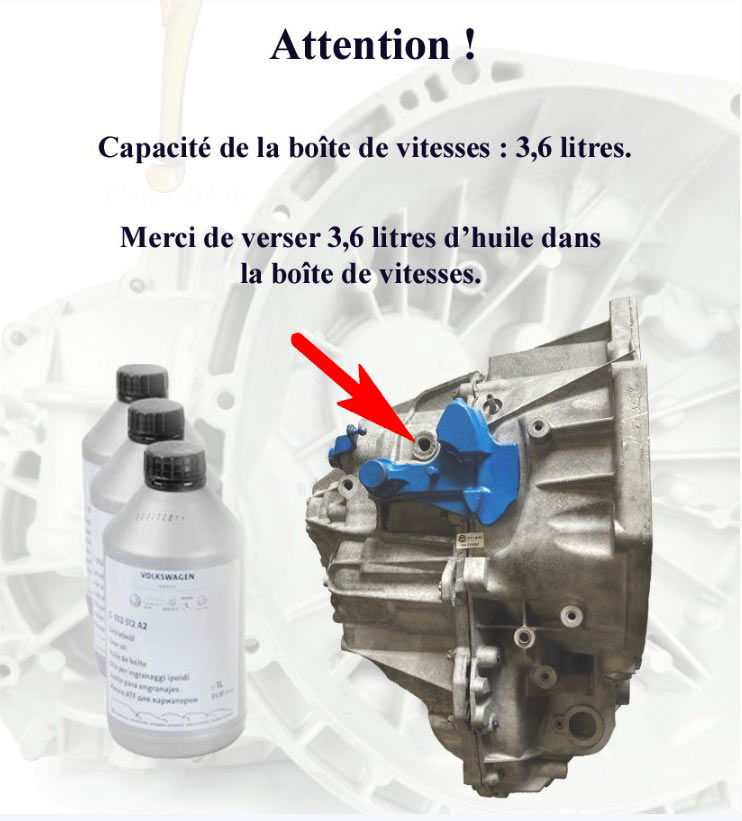 iTubo.fr : la boîte de vitesses Renault PF6 peut contenir 3.6 litres d'huile au maximum. Capacité limite huile lubrifiant boîte à vitesse PF6 : 3.6 litres